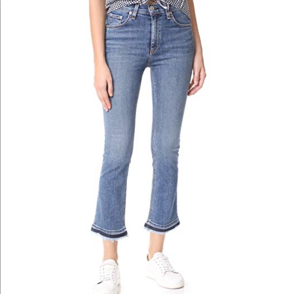 Rag & Bone High Rise Crop Flare Jeans Size 27